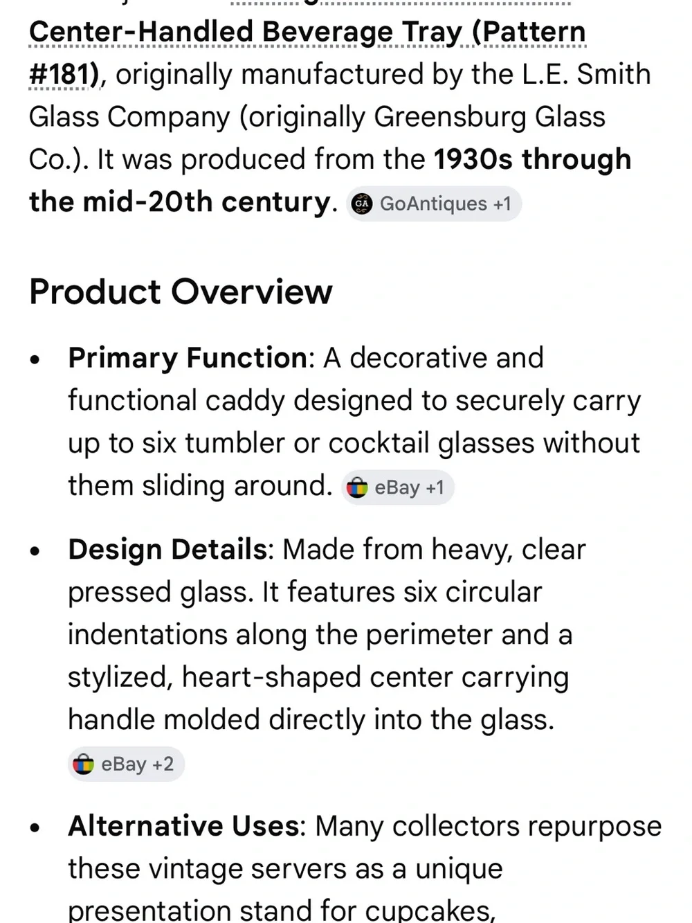 Vintage beverage tray